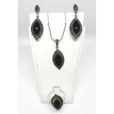 Oltu taşı Su damlası Bayan Set