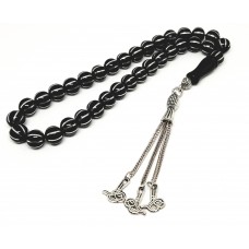 Oltu taşı yarma Tuğra Püsküllü Tespih